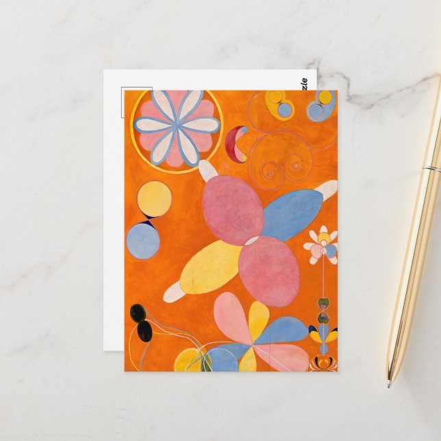 Carte Postale Hilma af Klint - Les dix plus grands, No.4, Jeunes (Devant/Arrière en situation)