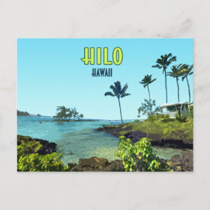 Carte Postale Hilo Big Island Hawaii Beach Vintage
