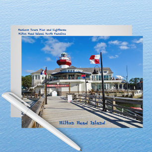 Carte Postale Hilton Head Island Harbour Town Pier & Lighthouse