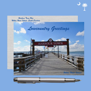 Carte Postale Hilton Head Island Harbour Town Pier Sea Pines
