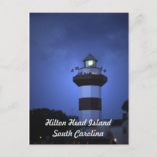 Carte Postale Hilton Head Island Lighthouse en Caroline du Sud (Devant)