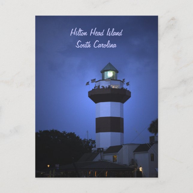 Carte Postale Hilton Head Island Lighthouse en Caroline du Sud (Devant)