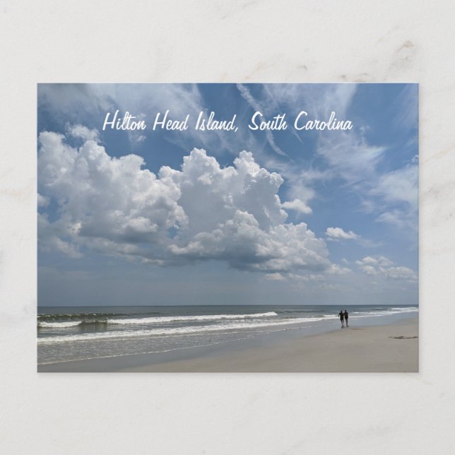 Carte Postale Hilton Head Island South Carolina Beach Nuages (Devant)