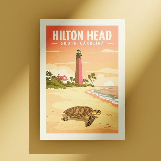 Carte Postale Hilton Head vintage Caroline du Sud (Créateur téléchargé)