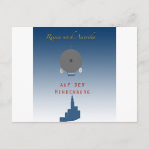Carte Postale Hindenburg Zeppelin