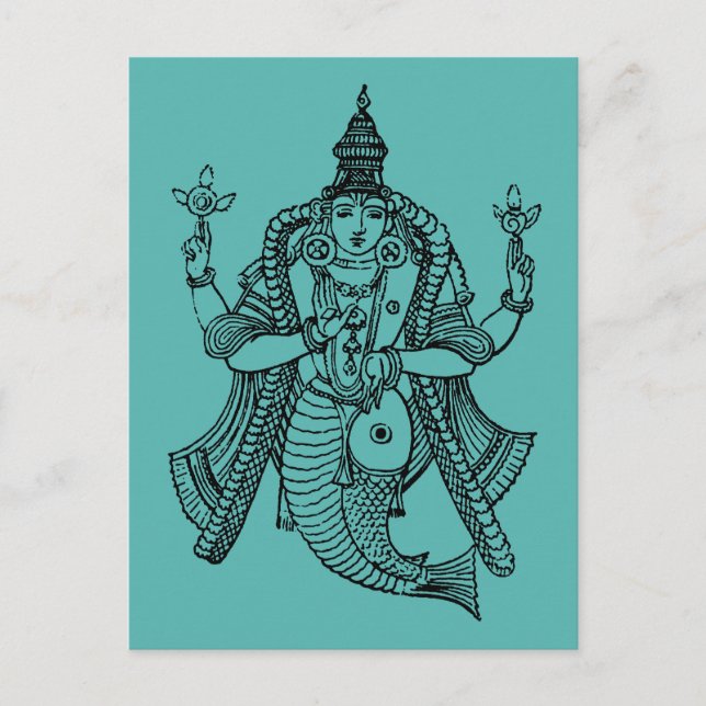 Carte Postale Hindouisme : Vishnu (Devant)