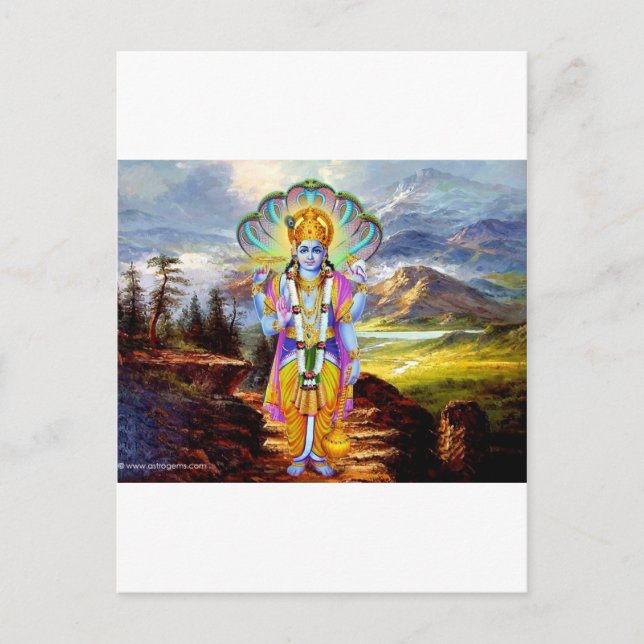 CARTE POSTALE HINDU DIOD VISHNU (Devant)