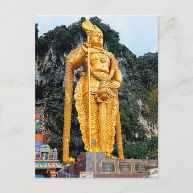 Carte Postale Hindu Temple Batu Caves Tourisme Spot KL (Devant)