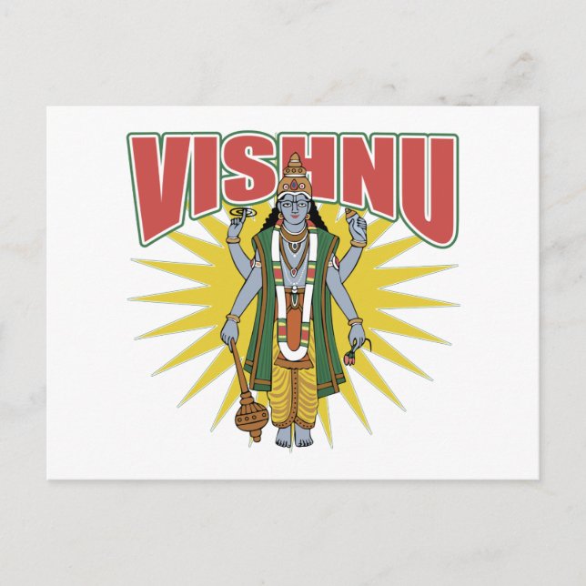 Carte Postale Hindu Vishnu (Devant)