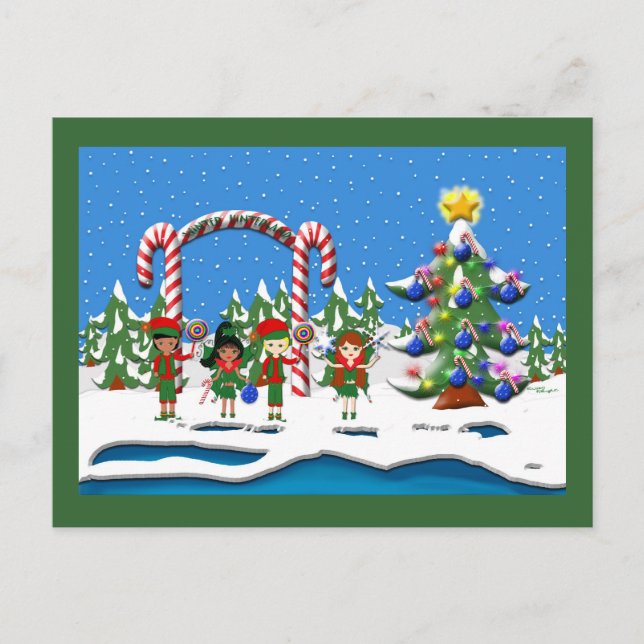 Carte Postale Hinterland d'hiver (Devant)