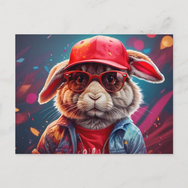 Carte Postale Hip Bunny | (Devant)