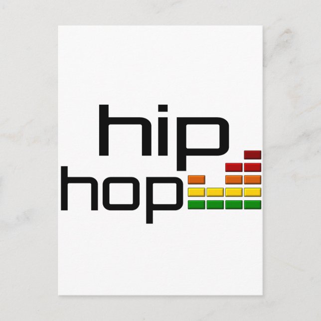 Carte Postale Hip Hop Music with Stereo Equalizer (Devant)