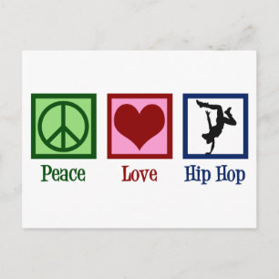 Carte Postale Hip hop Peace Love