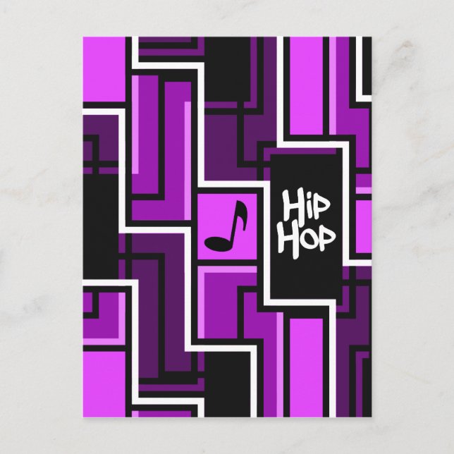Carte postale Hip hop, personnalisable (Devant)