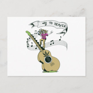 Carte Postale hippie musique rétro conception vectorielle