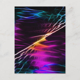 Carte Postale Hippie rose et violet amour paix