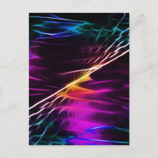 Carte Postale Hippie rose et violet amour paix