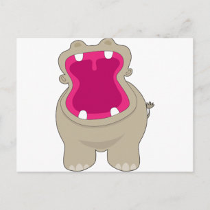 Carte Postale Hippo Big Mouth