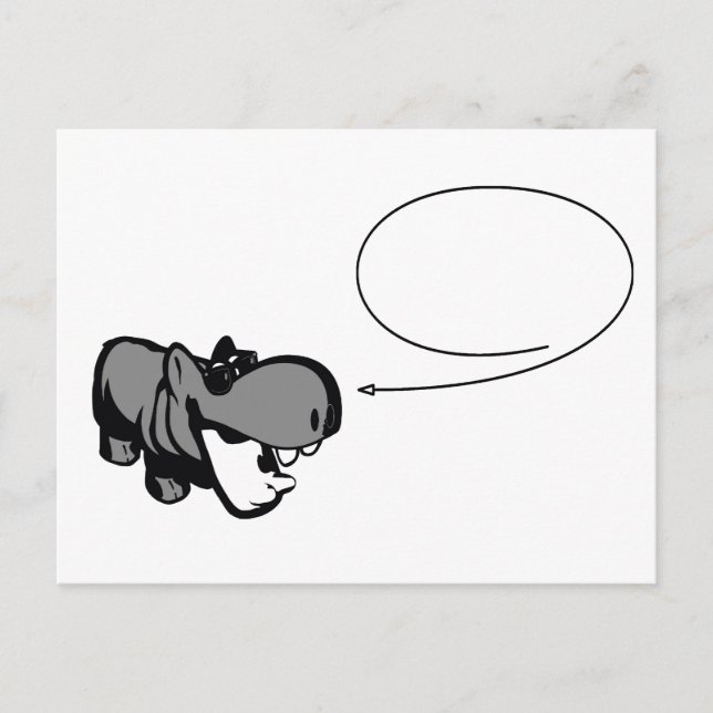 Carte postale - Hippo Cool d'été - Nilpferd (Devant)