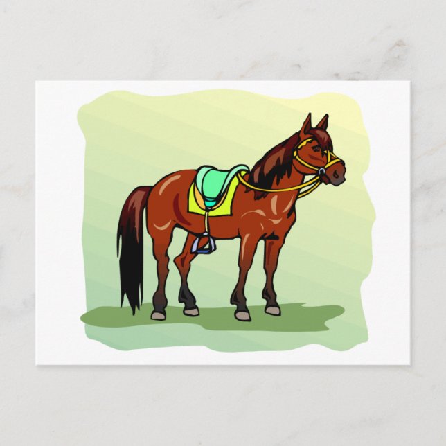 Carte Postale Hippocampe de course inactif Cheval à thème (Devant)