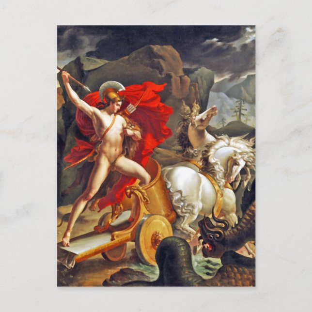 Carte Postale Hippolytus et monstre marin par Bordier du Bignon (Devant)