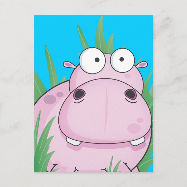 Carte Postale Hippopotame (Devant)