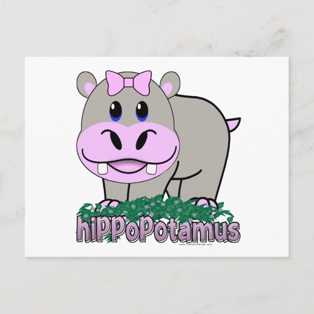 Carte Postale Hippopotame (Devant)