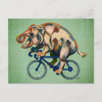 Hippopotame à vélo