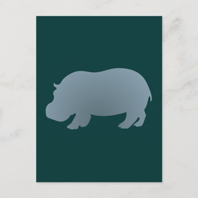 Carte Postale Hippopotame de Flusspferd (Devant)
