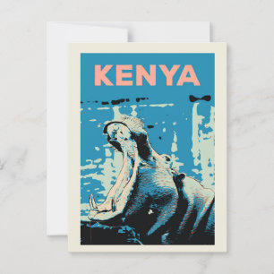 Carte Postale Hippopotame du Kenya