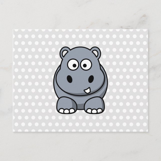 Carte Postale Hippopotame mignon (Devant)