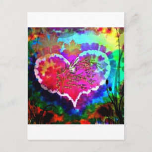 Carte Postale Hippy at Heart Rainbow Tie Dye collection cadeau