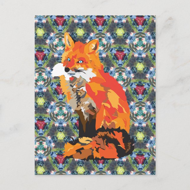 Carte Postale Hippy Fox (Devant)