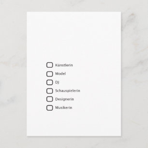 Carte Postale Hipster créatif