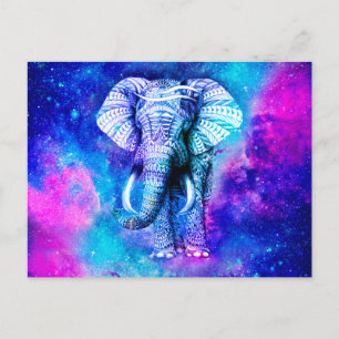 Carte Postale Hipster Elephant Nebula Space