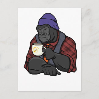 Carte Postale Hipster Gorilla