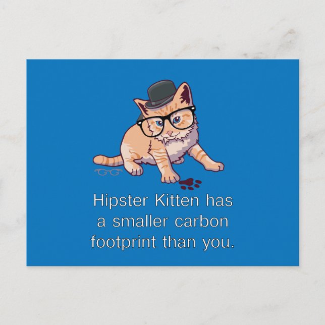 Carte postale Hipster Kitten (Devant)