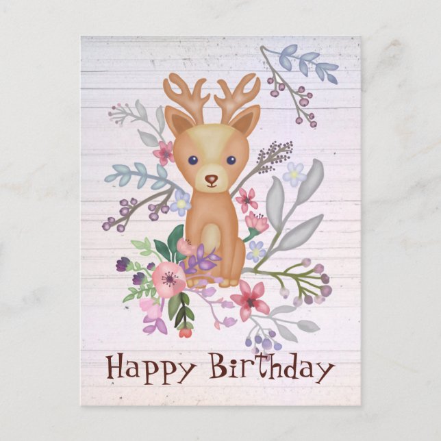 Carte Postale Hirsch im Busch (Devant)