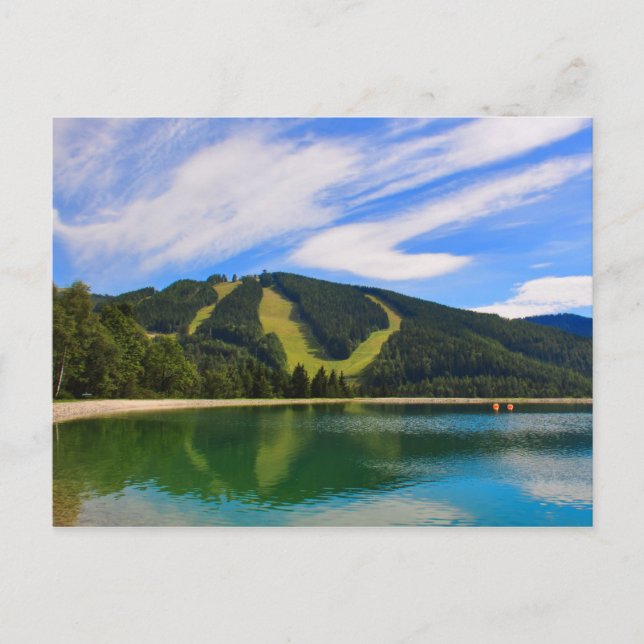 Carte Postale Hirschenkogel en été - Réflexions sur l'eau (Devant)