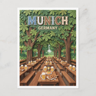 Carte Postale Hirschgarten Munich Allemagne