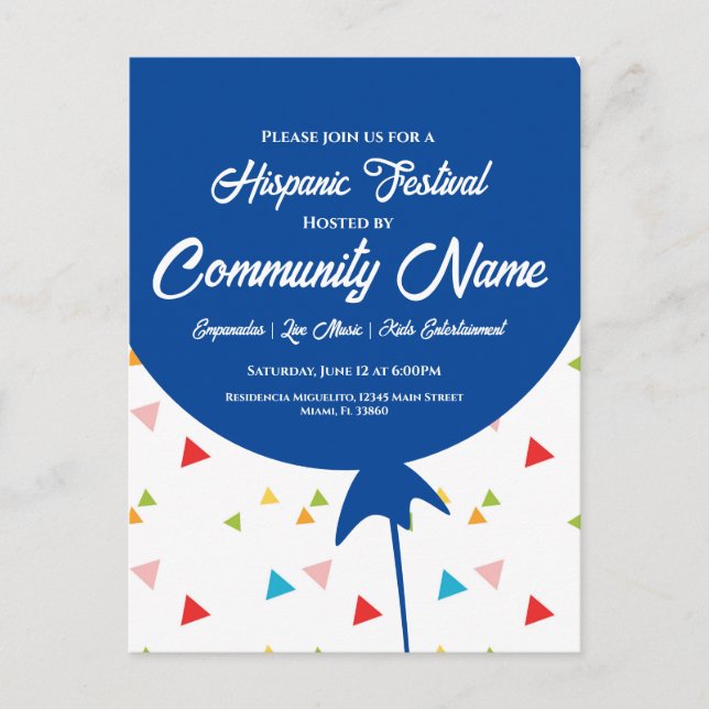 Carte Postale Hispanique Mois du patrimoine du Festival (Devant)