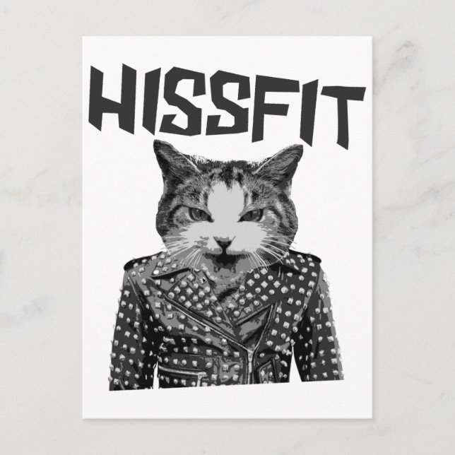 Carte Postale Hissfit Rebel Misfit Kitty Chat (Devant)
