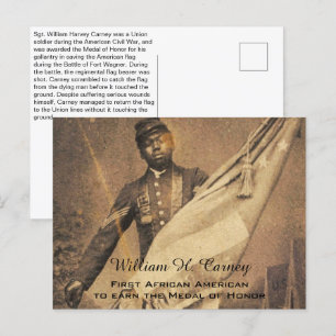 Carte Postale Histoire africaine-américaine William Carney