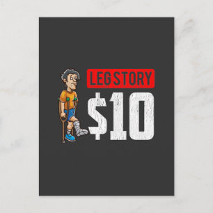 Carte Postale Histoire de jambe Os cassé Guérison Récupération C