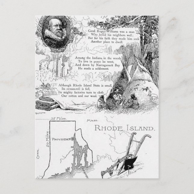 Carte Postale Histoire de l'île de Rhode (Devant)