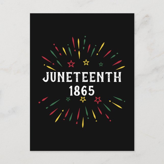 Carte Postale Histoire des Noirs Jumelage afro-américain 1865 (Devant)