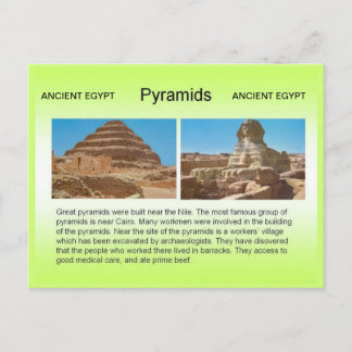 Carte Postale Histoire, Égypte antique, Pyramides