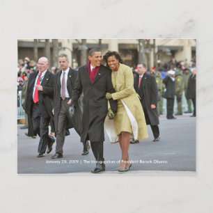Carte Postale HISTOIRE : Inauguration de Barack et Michelle Obam