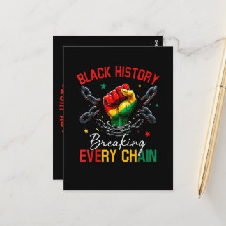Carte Postale Histoire noire brisant chaque chaîne 