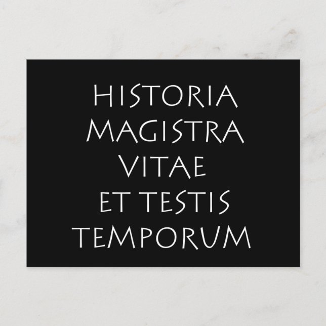 Carte Postale Historia magistra vitae et testis temporum (Devant)